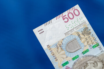 Papierowy polski banknot w nominale 500zł