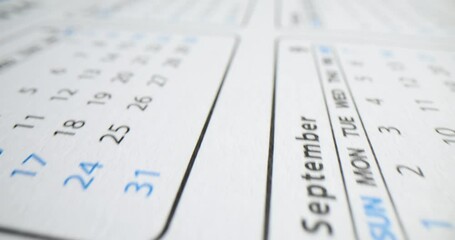 Calendar 2024 and months of new year