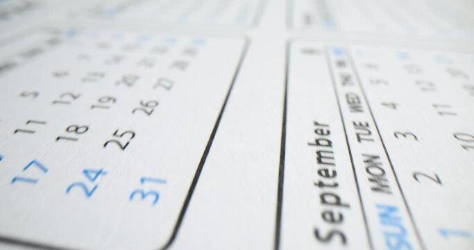 Calendar 2024 and months of new year