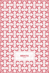 creative pattern of red korean style shape
