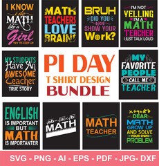 Pi day t shirt design vector, Pi Day T-shirt Design Bundle. Pi t-shirt. Math T shirt design, pi day clothing boys T-Shirt design
 - obrazy, fototapety, plakaty