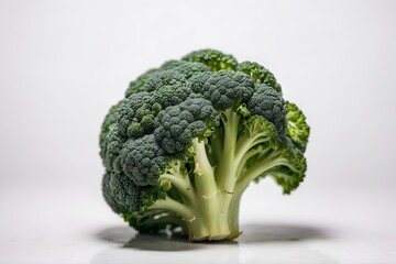 Fresh broccoli isolated on a white background. Healthy food concept.