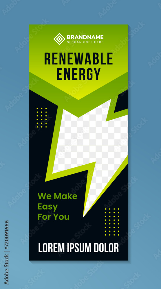 Poster vertical roll up gradient banner. electronic recycling services marketing banners. vector illustrati
