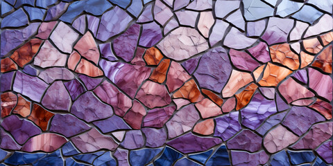 Colorful ceramic mosaic wall. Abstract background and texture for design.