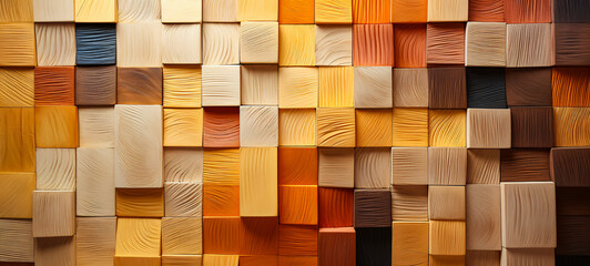 Wooden cubes as a background. Abstract texture for website, business, print design template and backgrounds.