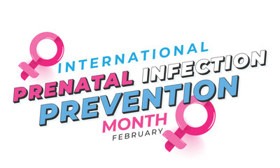 International Prenatal Infection Prevention Month. background, banner, card, poster, template. Vector illustration. - obrazy, fototapety, plakaty