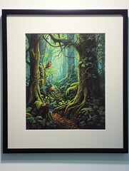 Enchanted Woodland Fairy Designs Framed Print | Fairy Tales Framed Art
