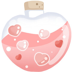 Heart medicine bottle full of love