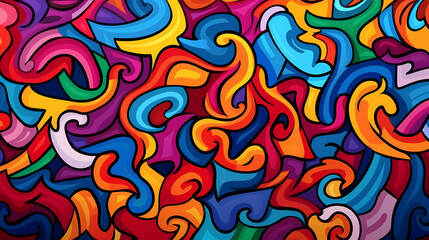 Cute graffiti art abstract background poster web page PPT, art background