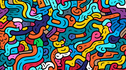 Obraz premium Cute graffiti art abstract background poster web page PPT, art background