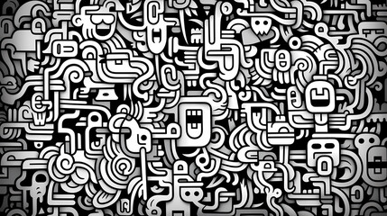 Cute graffiti art abstract background poster web page PPT, art background