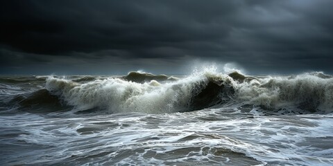 Photograph of earthquake sea waves