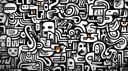 Cute graffiti art abstract background poster web page PPT, art background