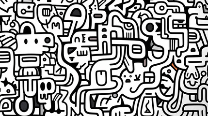 Cute graffiti art abstract background poster web page PPT, art background