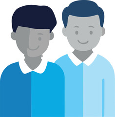 Fototapeta premium 2 boy, icon