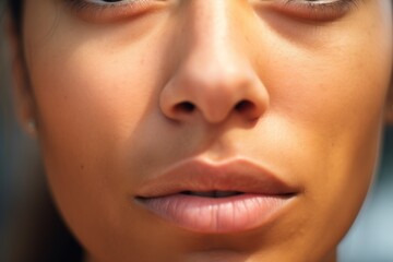 Naklejka premium closeup of focused facial expression