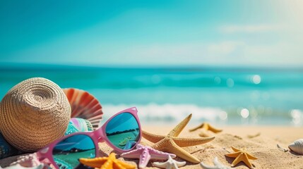 Sunny Beach Day with Ocean Accessories