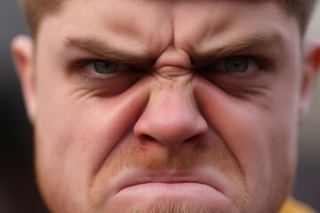 closeup of intense facial expression midmove