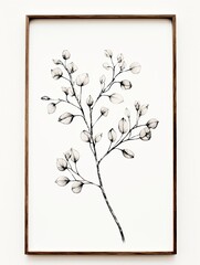 Minimalist Nature Sketches: Rustic Wall Decor with Simple Nature Motifs