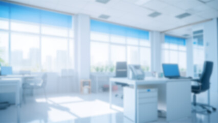 Fototapeta premium Blurring the Background in a Modern Office Interior