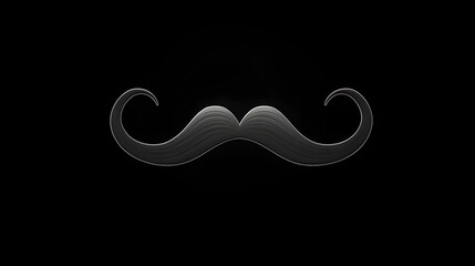Mustache Father Day with black background