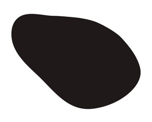 Freehand shape hand painted with ink paint. Png clipart isolated on transparent background