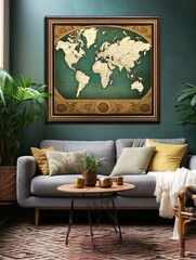Unknown Territories: Old World Map Nature Art & Ancient Terrains Designs