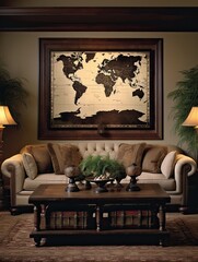 Old World Map Designs: Captivating Panoramic Views for Scenic Vista Wall Art