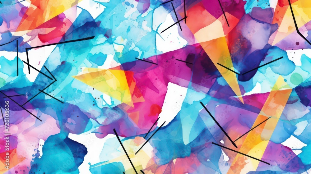 Poster abstract colorful background with triangles