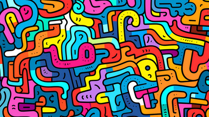 Abstract seamless doodle background, artistic background