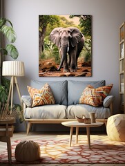 Vibrant African Safari Animals: Wild Beasts Canvas Print