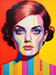 Vibrant Pop Art Portraits: Farmhouse Style Converging with Cultural Icons Through Bright Palettes