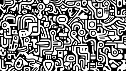 Abstract seamless doodle background, artistic background