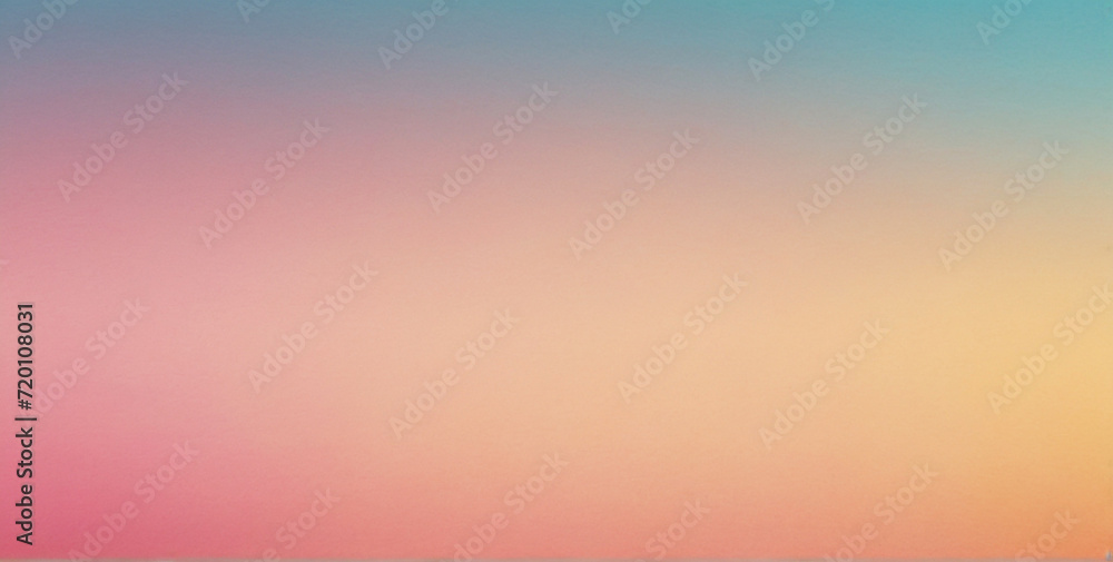 Poster pastel color gradient background grainy pink blue yellow retro summer noise texture effect wide bann