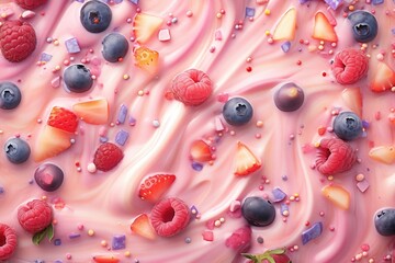 closeup of berry smoothie texture