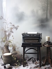 Vintage Typewriter Sketches: Morning Mist and Foggy Writing Sessions