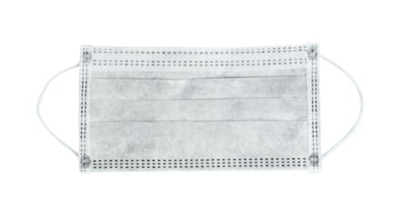 carbon protective face mask isolated