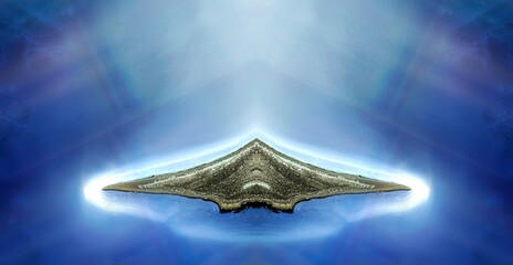 trip to the bottom of the sea,   abstract symmetrical photograph of the deserts of U.S.A, from the...