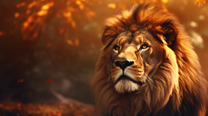 Beautiful background with lion head
