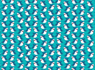 Cute shark illustration vector, pattern, background