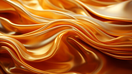 Golden satin background with some smooth lines in it. 3d render.