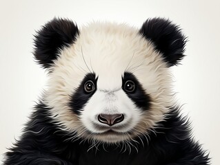 Panda bear on a white background