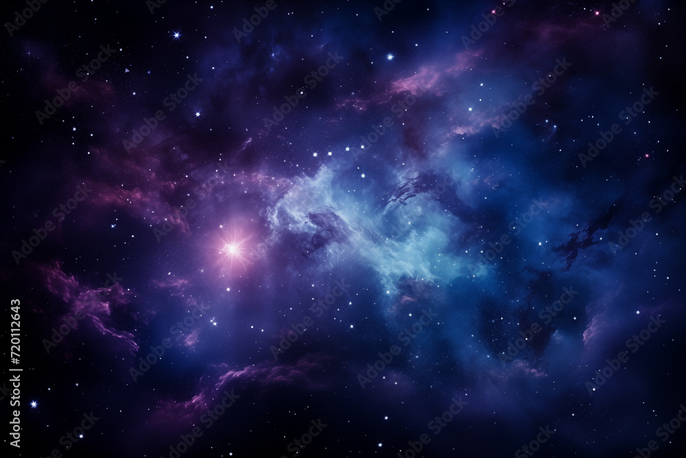 Wall mural abstract cosmos background. space dark background with fragment of our galaxy