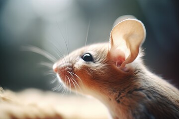 closeup of a mouse with rapid clicking - obrazy, fototapety, plakaty