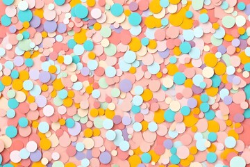 abstract background with a playful confetti texture in cheerful pastel colors