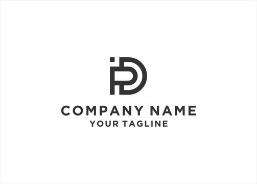 Initial Letter DP PD Logo Design Vector Illustration	