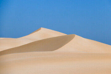 Fototapeta na wymiar Ripples and beautiful shapes of sand dunes