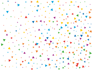 Colored Rainbow Triangular Confetti