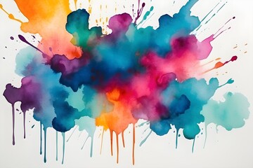 Fototapeta premium Abstract Captivating Watercolor Stains background