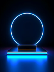 Modern round product advertising podium, booth, stage, product background, promotional event background